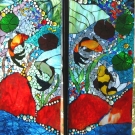 KOI POND (mosaic Art Glass)