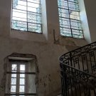 View of windows from staircase