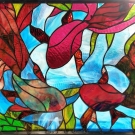 Three Pink Koi-B