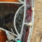 Deteriorated panel before restoration